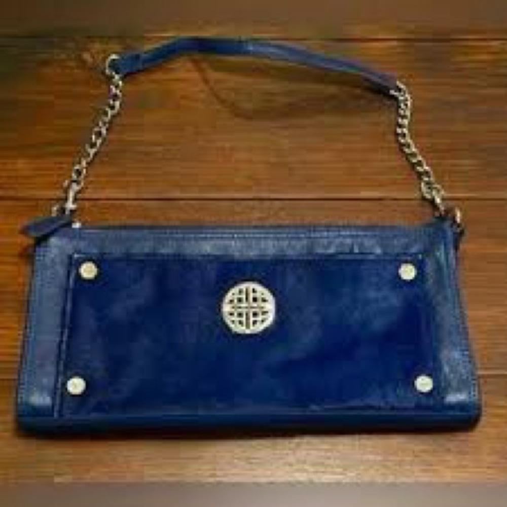 Kate Landry Royal Blue Clutch with Chain Strap
